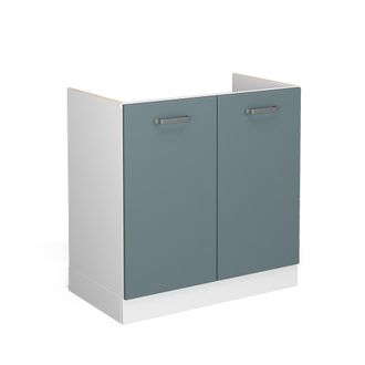 Vicco Mueble Bajo Para El Fregadero R-line, Gris Azulado, 80 Cm Con Puertas, Sin Encimera Vicco
