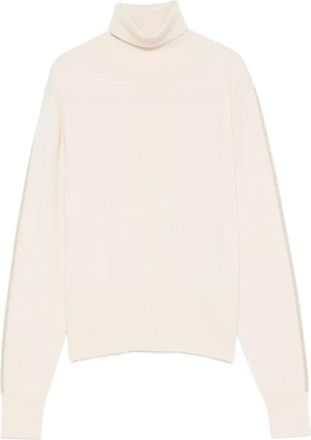 Patrizia Pepe turtleneck wool sweater - White