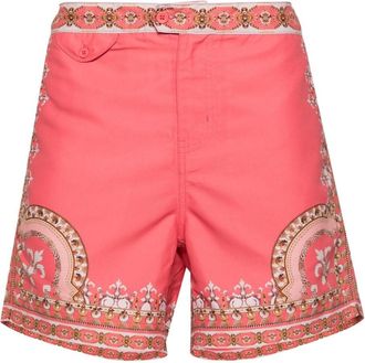 Camilla Shell Games Tailored swim shorts - men - Nylon/Recycled Polyester/Elastane - S - Pink