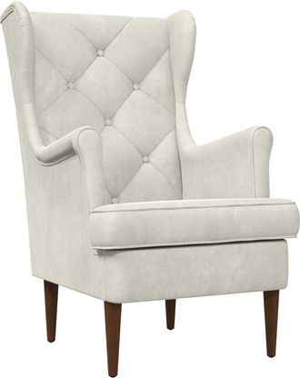 vidaXL Sill&oacute;n Crema Terciopelo Vidaxl
