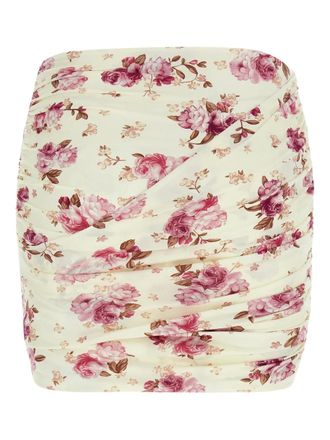 Magda Butrym floral knot mini skirt - Neutrals