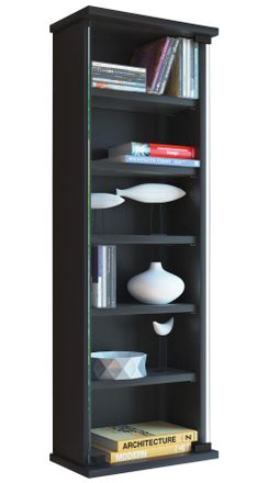 ebuy24 Estante De Pared Dvd Cd De Madera Vcm Estante Colgante Con Puerta De Vidrio De Seguridad Esg Espacio Para 150 Cd O 65 Dvd O 36 V&iacute;deos Dimensiones: 92 