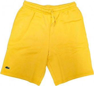 Lacoste Mens Sport Fleece Short In Yellow