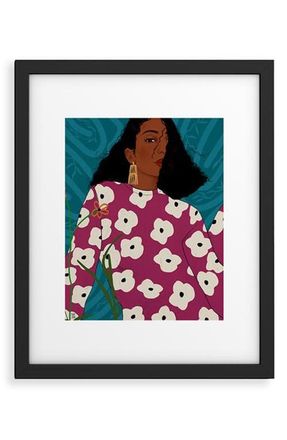 Deny Designs Half Truth Not Forgotten Framed Art Print in Black Frame at Nordstrom, Size 18X24