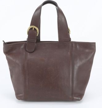 Coach Brown Leather Handbag Tote Bag (Pre-Owned)