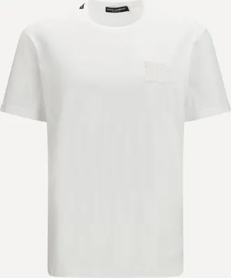 Dolce & Gabbana T-shirt in cotone con patch Man 46