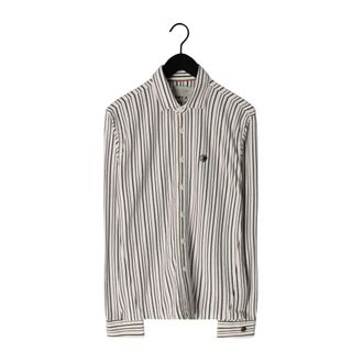Cast Iron Long Sleeve Shirt Jersey Stripe With Structure - Heren - Casual Overhemden - Veelkleurig - XL - Katoen - Overhemden