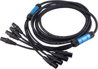 OEM Cable De Extensi&oacute;n De Audio Multimedia Profesional De 4 Canales Xlr De 3 Pines Macho A Hembra Para Escenario, 3 Metros
