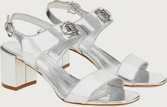 Ferragamo Block Heel Sandal - White