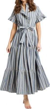 Mille Womens Victoria Dress In Chambray Stripe