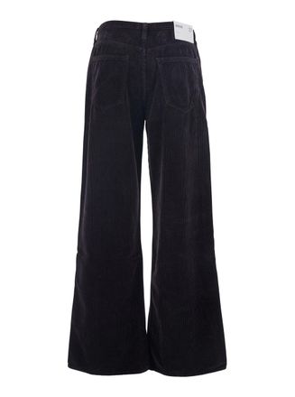 A Gold E Corduroy Wide Leg Trousers - Brown