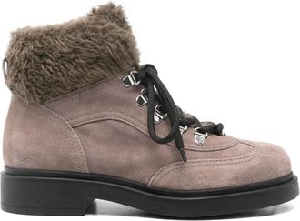 AGL Loren Mountain boots - women - Suede/Lamb Shearling/Rubber - 39 - Grey