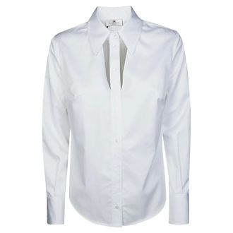 Elisabetta Franchi Dames, Blouses & Shirts, Wit, Maat: M