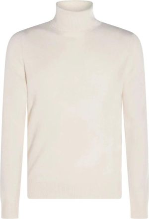 Malo Trui met col - Heren - Cashmere truien - Wit - 3XL - Kasjmier - Truien & Vesten