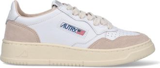 Autry White Medalist Rounded Toe Sneakers