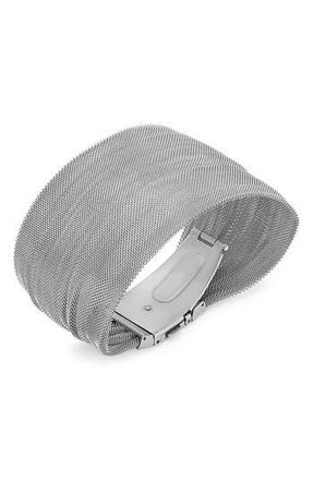 HMY Jewelry Stainless Steel Mesh Bracelet in Metallic at Nordstrom Rack
