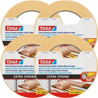 OEM Cinta Adhesiva Tesa Extra Fuerte Para Alfombras, 25 M X 50 Mm, Antideslizante Para Debajo De La Alfombra (x4)