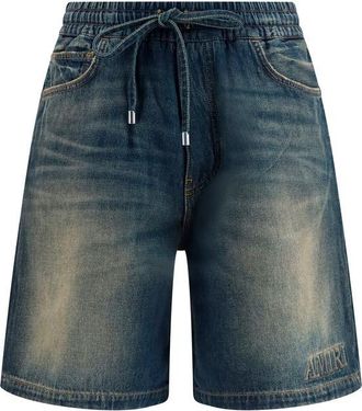 Amiri Blue Cotton Bermuda Mens Shorts