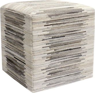 Pasargad Home Galaxy Cowhide Pouf Ottoman