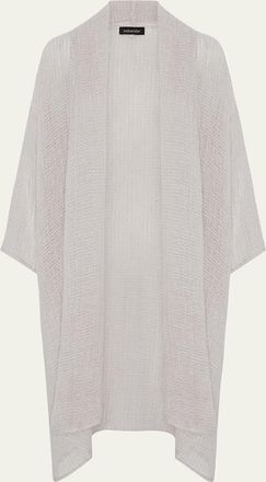 Eskandar Wide A-Line Scrunch Shawl Collar Jacket - Very Long