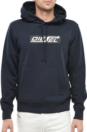 Diesel Blue Logo Regular Hoodie