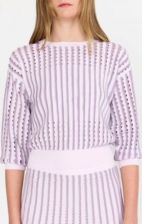 Christy Lynn Anaya Sweater In Pinstripe Lilac