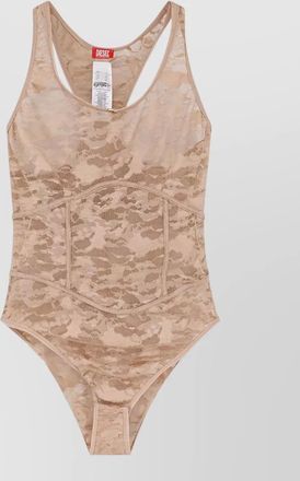 Diesel lace racerback sleeveless camouflage top lingerie