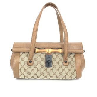 Gucci Canvas Bamboo Bullet Bag, Brown Womens Color (Pre-Owned)