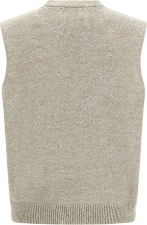 Maison Margiela Boucl&eacute; Knit Vest - Beige