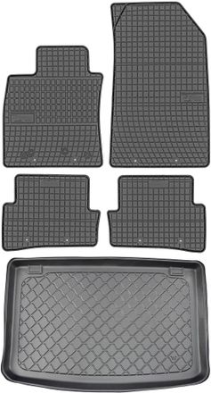 OEM Renault Clio Iv Hatchback De 10/2012 A 08/2019. Juego De Alfombrillas De Goma Para Coche Y Alfombrilla Para Maletero