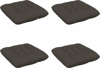 vidaXL Cuscini Per Seduta Vianen 4 Pz 100% Poliestere Antracite Vidaxl