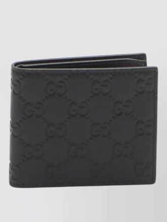 Gucci gg emblem leather bifold wallet