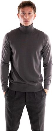 Paolo Pecora Turtleneck Trui - Heren - Coltruien - Grijs - M - Wol - Truien & Vesten