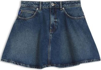HUGO BOSS High-waisted mini skirt in blue denim