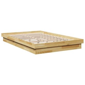 Berkfield Home Beautiful Bed Frame without Mattress 120x200 cm Solid Wood Oak in Brown | Size: Small Double
