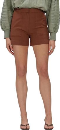 Vanessa Bruno Korte Broeken, Dames, Bruin, L, Katoen, Graviere Short