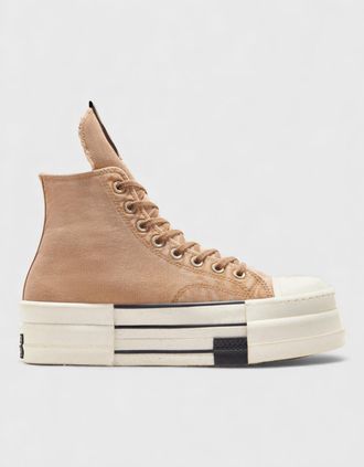 Converse Mens Converse x Rick Owens DRKSHDW DBL DRKSTAR Chuck 70 High Washed Canvas Brown - Size: 7.5