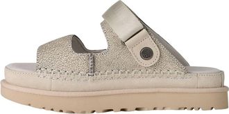 UGG (WMNS) UGG Goldenstar Crackle Glide Sandals Crackle White 1177852-CRCK