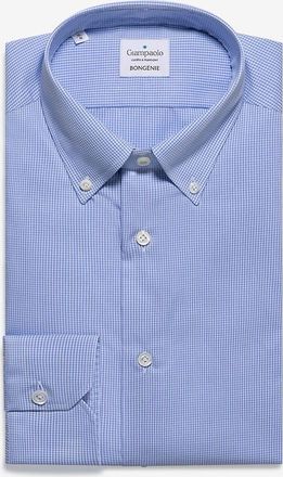 Giampaolo Feinkariertes Langarm-Baumwollhemd