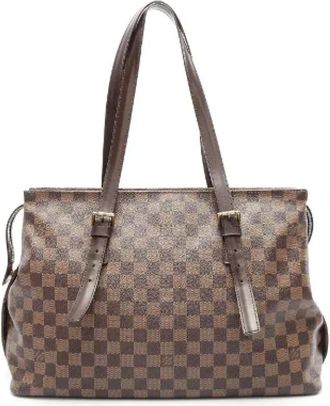 Louis Vuitton Pre-owned Tote Bags, female, Brown, Size: ONE SIZE Pre-owned Canvas totes
