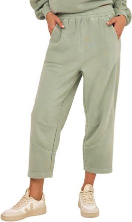 Threads 4 Thought Chantel Mineral Wash Crop Wide Leg Pants in Wasabi at Nordstrom, Size Xx-Large