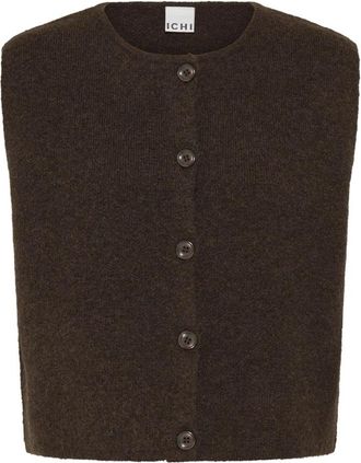 Ichi Panora Cardigan - Dames - Vesten - Bruin - L - Truien & Vesten
