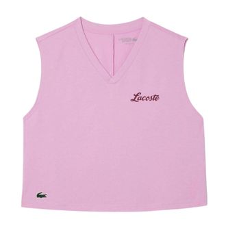 Lacoste Dames/Dames Sport Relaxed Fit Mouwloze Gewaad Top (Roze)