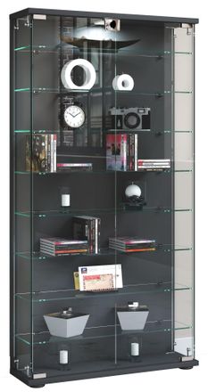 ebuy24 Estante De Exhibici&oacute;n De Cristal De Madera Stelas L 114x59x17 - Vcm
