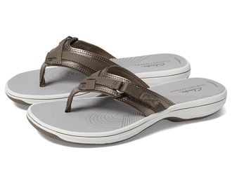 Clarks Breeze Sea Womens Sandals Pewter Synthetic : 12 B - Medium