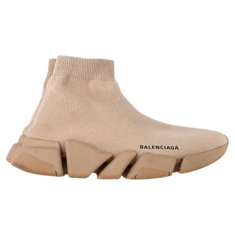 Balenciaga Balenciaga Speed 2.0 Gebreide Sneakers in Beige Polyester