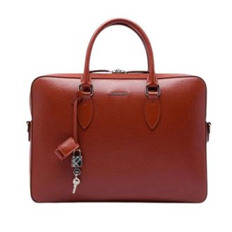 Burberry Pre-owned Business Briefcase - unisex - Vintage Handtas - Bruin - ONE Size - Leer - Vintage