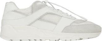 Saint Laurent White Bump Lace-up Sneakers