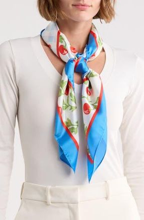 Steve Madden Tomato & Lobster Print Square Scarf in Blue at Nordstrom Rack