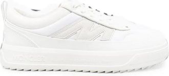 Moncler Sneakers met gestreepte zool met logo-reli&euml;f - Heren - Sneakers - Wit - 43 EU - Schoenen